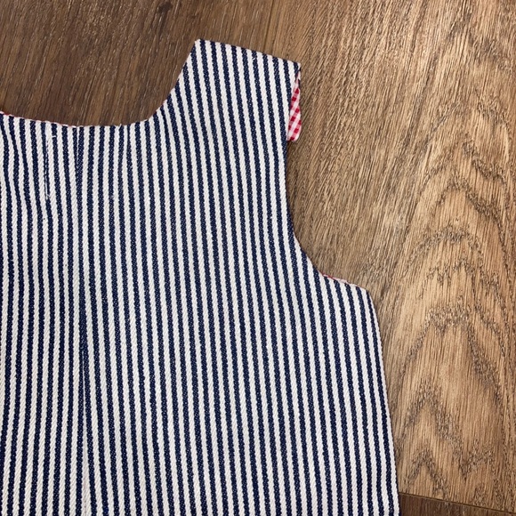 Mudpie Stripe Shortalls Football Basketball Baseball Soccer Sports 0-6m - Picture 9 of 12